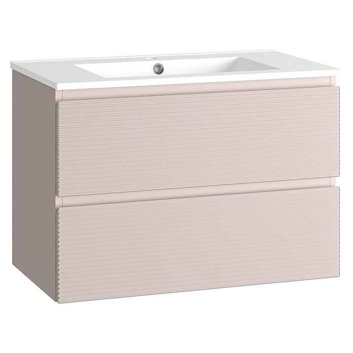 Mueble de lavabo Cristal 2 cajones (L x An x Al: 45 x 80 x 60 cm, Rosa, Número de cajones: 2 ud.) | BAUHAUS