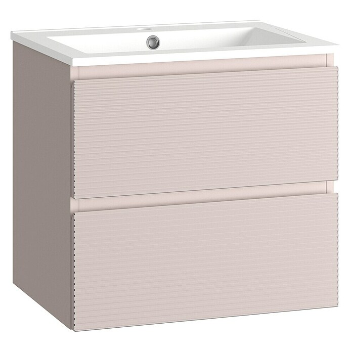 Mueble de lavabo Cristal 2 cajones (L x An x Al: 45 x 60 x 60 cm, Rosa, Número de cajones: 2 ud.) | BAUHAUS