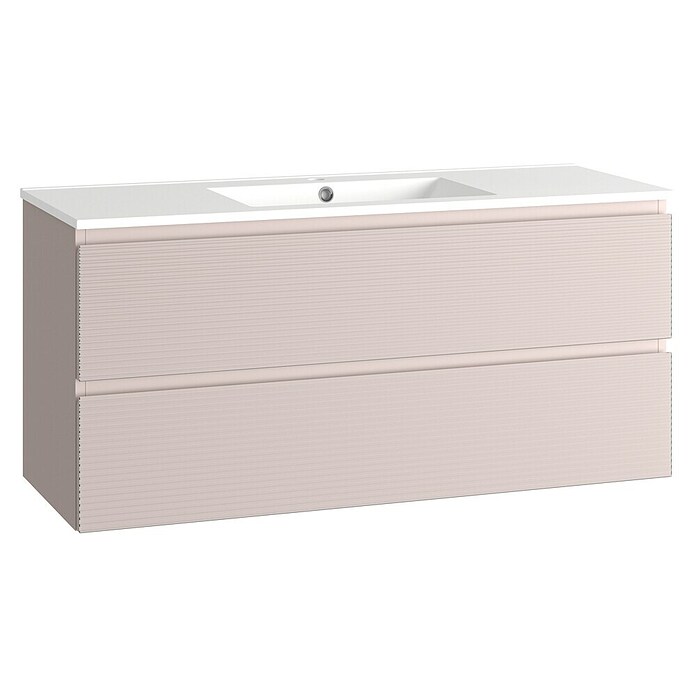 Mueble de lavabo Cristal 2 cajones (L x An x Al: 45 x 120 x 60 cm, Rosa, Número de cajones: 2 ud.) | BAUHAUS