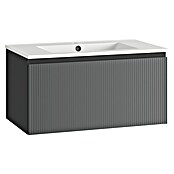 Mueble de lavabo Cristal (L x An x Al: 45 x 80 x 40 cm, Negro, Número de cajones: 1 ud.) | BAUHAUS