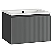 Mueble de lavabo Cristal (L x An x Al: 45 x 60 x 40 cm, Negro, Número de cajones: 1 ud.) | BAUHAUS