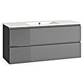Mueble de lavabo Cristal 2 cajones (L x An x Al: 45 x 120 x 60 cm, Negro, Número de cajones: 2 ud.) | BAUHAUS