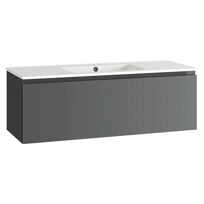Mueble de lavabo Cristal (L x An x Al: 45 x 120 x 40 cm, Negro) | BAUHAUS