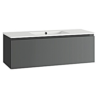 Mueble de lavabo Cristal (L x An x Al: 45 x 120 x 40 cm, Negro)