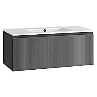 Mueble de lavabo Cristal (L x An x Al: 45 x 100 x 40 cm, Negro)