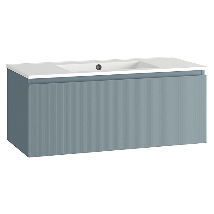 Mueble de lavabo Cristal (L x An x Al: 45 x 100 x 40 cm, Azul, Número de cajones: 1 ud.) | BAUHAUS