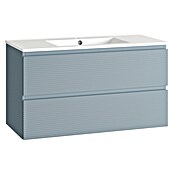 Mueble de lavabo Cristal 2 cajones (L x An x Al: 45 x 100 x 60 cm, Azul, Número de cajones: 2 ud.) | BAUHAUS