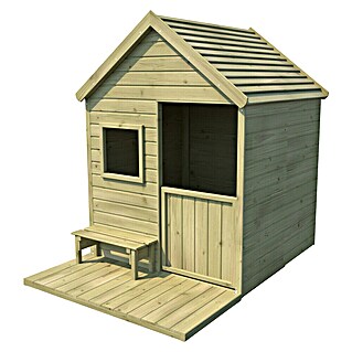 Soulet Spielhaus Heidi (L x B x H: 169 x 123 x 158 cm, Holz, Natur)