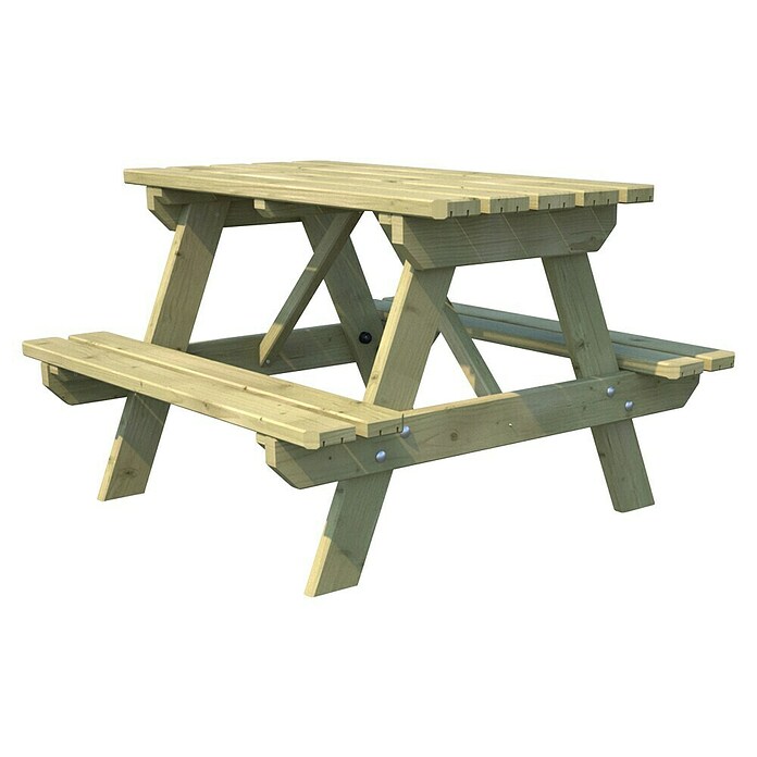 Forest-Style Picknicktisch (L x B: 89 x 91 cm)