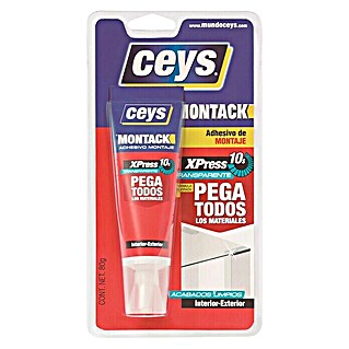 Ceys Adhesivo para montaje Montack Express (100 ml, Transparente)