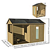 Soulet Spielhaus Jazz (L x B x H: 242 x 143 x 160 cm, Holz, Natur) | BAUHAUS