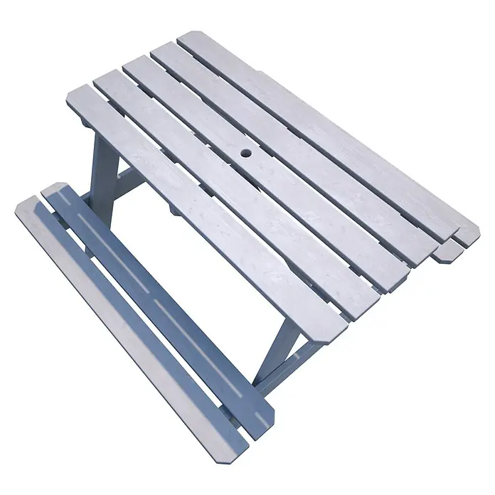 Soulet Kinder-Picknicktisch - L x B x H: 915 x 900 x 500 mm, Holz, Grau - Bild eines grauen Picknicktisches mit Sitzbänken, ideal für den Garten.