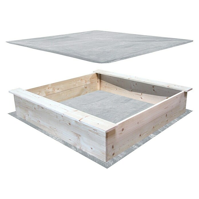 Soulet Sandkasten (118 x 118 x 12,6 cm, Holz) | BAUHAUS