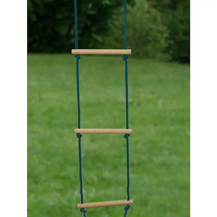 Soulet Einhängeleiter - Holz - Seilleiter mit Holzsprossen für Kinder zum Klettern und Spielen im Freien. Ideal für Baumhäuser und Gärten.