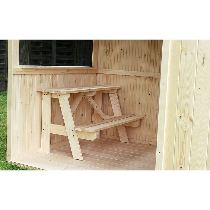 Soulet Spielhaus Jazz (L x B x H: 242 x 143 x 160 cm, Holz, Natur) | BAUHAUS