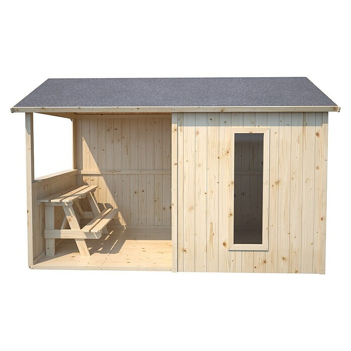 Soulet Spielhaus Jazz (L x B x H: 242 x 143 x 160 cm, Holz, Natur) | BAUHAUS