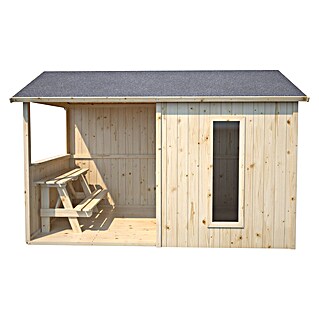 Soulet Spielhaus Jazz (L x B x H: 242 x 143 x 160 cm, Holz, Natur)