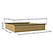 Soulet Sandkasten (118 x 118 x 12,6 cm, Holz) | BAUHAUS