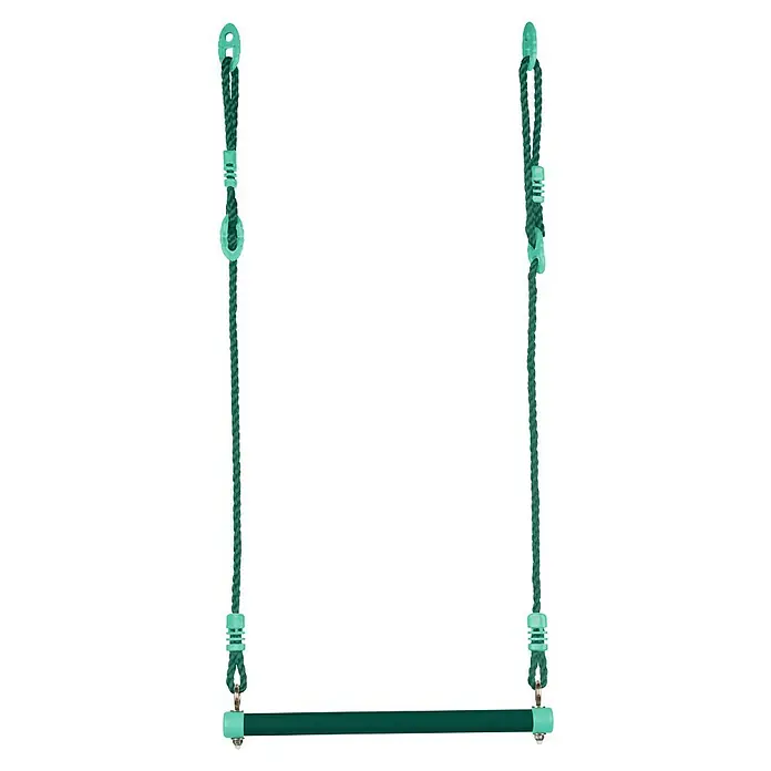 Soulet Schaukel - B x L: 17,5 x 40,5 cm, Kunststoff - Hier ist ein Regalturm mit mehreren Ablagen, die durch eine grüne Seilhalterung zusammengehalten werden, für eine dekorative Aufbewahrungslösung.