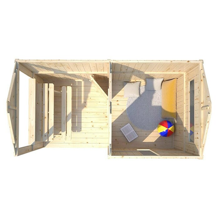 Soulet Spielhaus Jazz (L x B x H: 242 x 143 x 160 cm, Holz, Natur) | BAUHAUS
