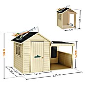 Soulet Spielhaus Sarah (L x B x H: 252 x 127 x 162 cm, Holz, Natur) | BAUHAUS