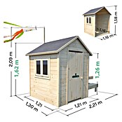 Soulet Spielhaus Tiana (L x B x H: 221 x 127 x 162 cm, Holz, Natur) | BAUHAUS