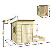 Soulet Spielhaus Palm Springs (L x B x H: 264 x 160 x 160 cm, Holz, Natur) | BAUHAUS