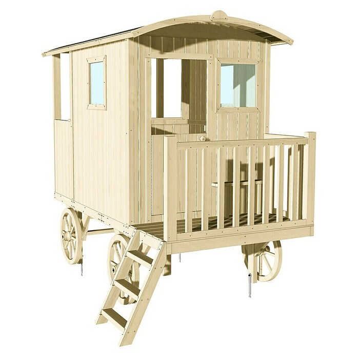 Soulet Spielhaus Carry (L x B x H: 262 x 155 x 203 cm, Holz, Natur) | BAUHAUS