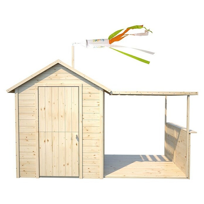 Soulet Spielhaus Eugenie (L x B x H: 256 x 127 x 162 cm, Holz, Natur) | BAUHAUS