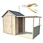 Soulet Spielhaus Eugenie (L x B x H: 256 x 127 x 162 cm, Holz, Natur) | BAUHAUS