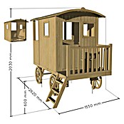 Soulet Spielhaus Carry (L x B x H: 262 x 155 x 203 cm, Holz, Natur) | BAUHAUS