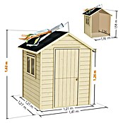 Soulet Spielhaus Garance (L x B x H: 141 x 127 x 162 cm, Holz, Natur) | BAUHAUS