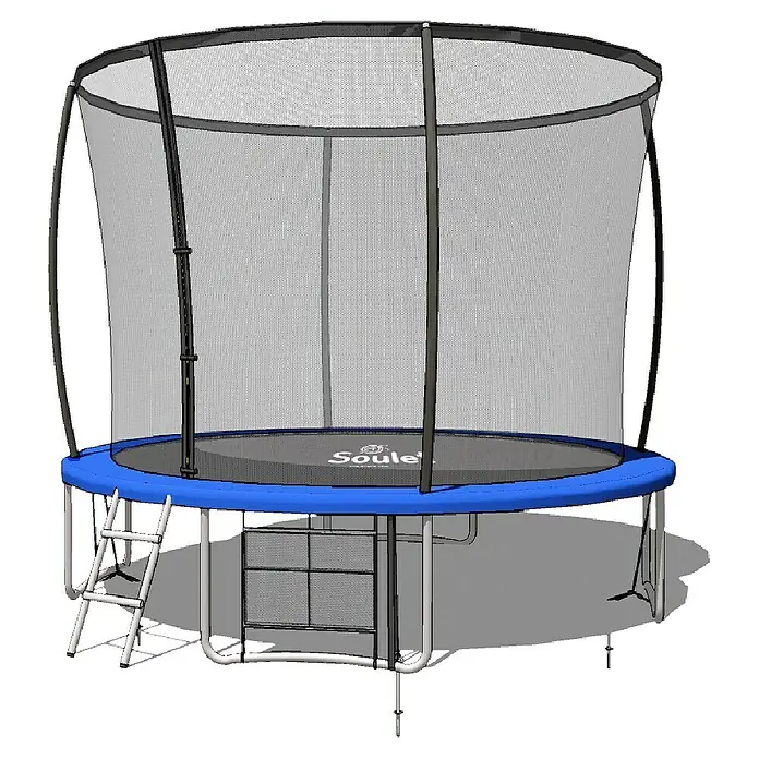 Soulet Trampolin - Ø x H: 366 x 260 cm - Ein runder Soulet Trampolin mit einem Sicherheitsnetz. Ideal für Spiel und Sport im Freien, bietet es sicheren Springspaß für Kinder.