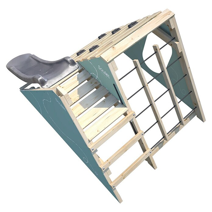 Soulet Klettergerüst Hercules (127 x 208 x 94 cm, Holz, Braun,Türkis) | BAUHAUS