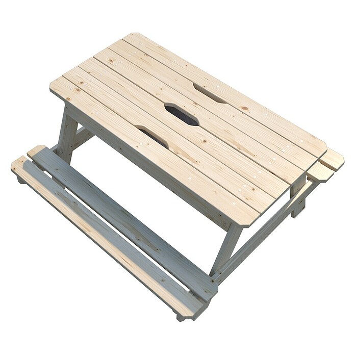 Soulet Kinder-Picknicktisch (mit integrierten Sandkasten, L x B x H: 915 x 900 x 500 mm, Holz) | BAUHAUS