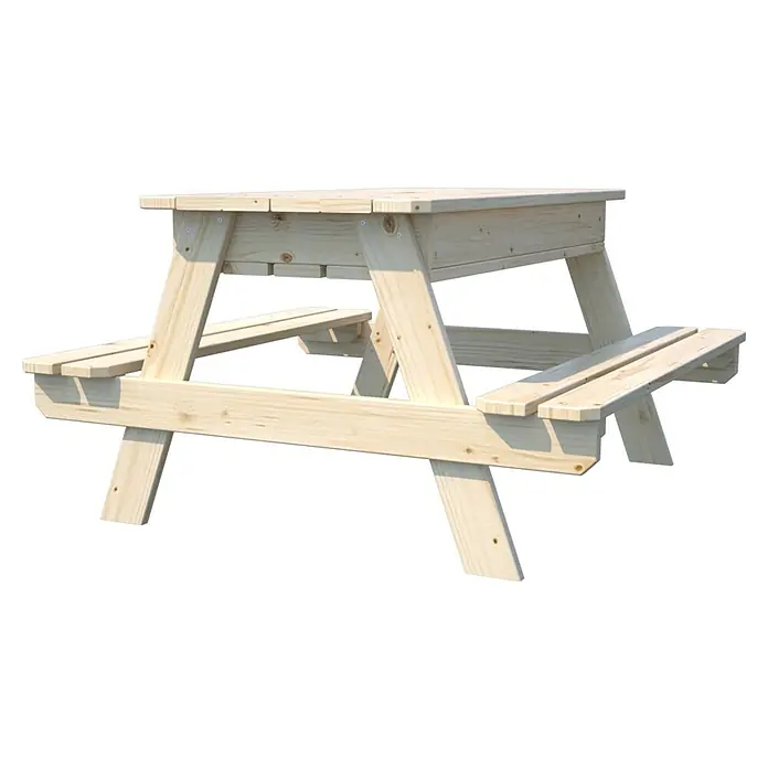 Soulet Kinder-Picknicktisch - L x B x H: 915 x 900 x 500 mm, Holz - Helle Holz-Picknickbank, ideal für den Garten. Die Bank ist robust und bietet Platz für mehrere Personen.