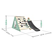 Soulet Klettergerüst Hercules (127 x 208 x 94 cm, Holz, Braun,Türkis) | BAUHAUS