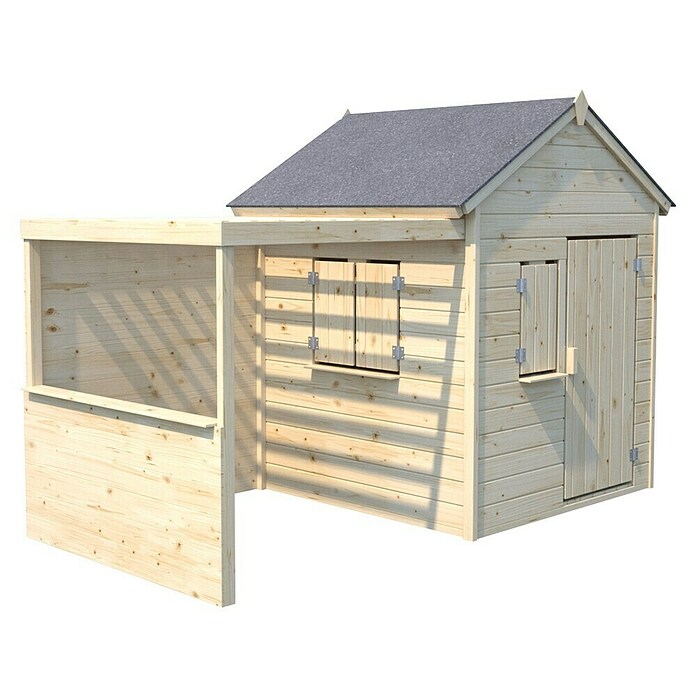 Soulet Spielhaus Alpaga (L x B x H: 240 x 128 x 163 cm, Holz, Natur) | BAUHAUS