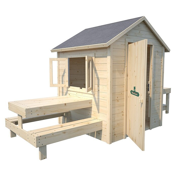 Soulet Spielhaus Blanche (L x B x H: 302 x 127 x 162 cm, Holz, Natur) | BAUHAUS