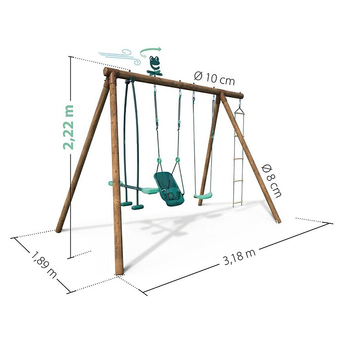 Soulet Schaukel Suzon (B x L: 318 x 189 cm, Holz) | BAUHAUS