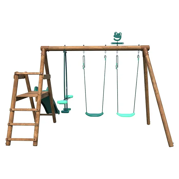 Soulet Schaukel Figue - B x L: 283 x 312 cm, Holz - Diese Schaukel mit Leiter und Rutsche bietet Kindern stundenlangen Spaß im Freien.