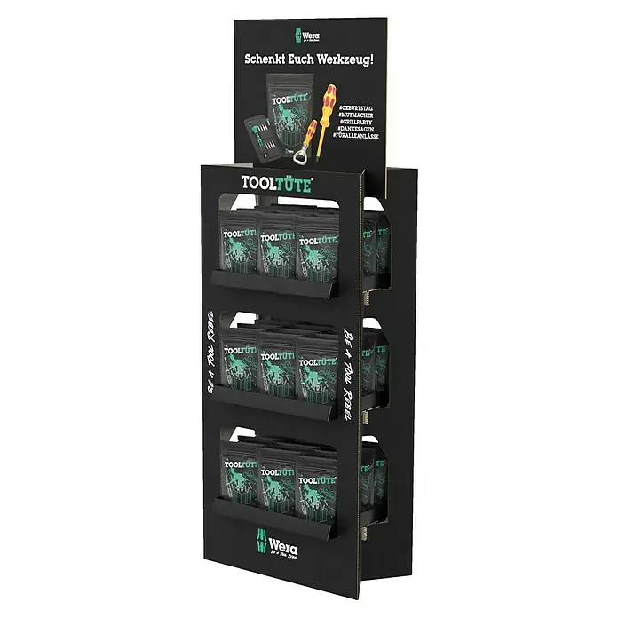 Wera Werkzeug-Set Tooltüte 4.0 - 12 -tlg. - Hier ist eine Wera Tool-Tüte Produktanzeige mit Schraubendrehern und Werkzeugen. Ideal als Geschenk für Heimwerker oder Profis.