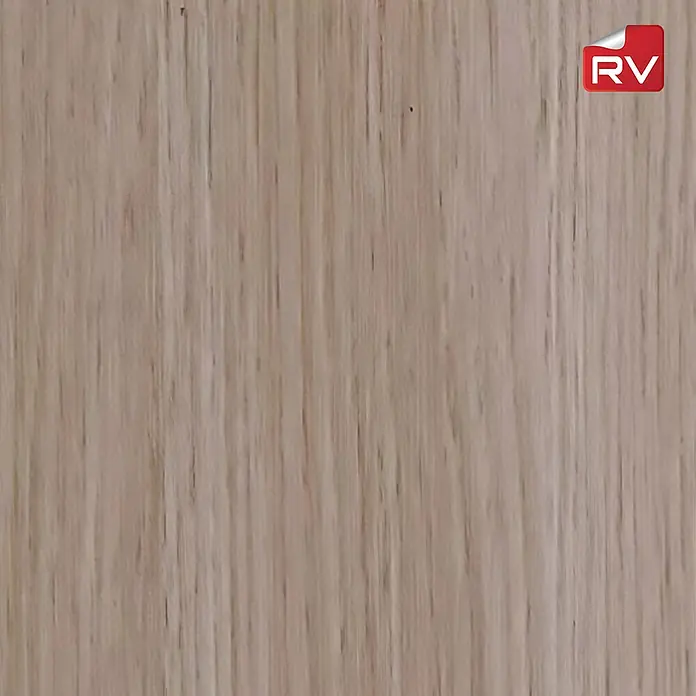 Lámina decorativa autoadhesiva vinílico autoadhesivo a metros - Madera roble - Vista detallada de una chapa de madera clara con un patrón de grano fino, ideal para el diseño de muebles y acabados interiores.\n
