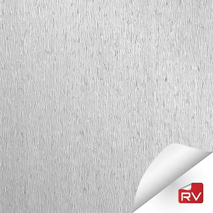 Lámina decorativa autoadhesiva vinílico autoadhesivo a metros - Plateado cepillado - Lámina autoadhesiva para muebles de color blanco plateado de alta calidad con una fina estructura de lino para un aspecto moderno.