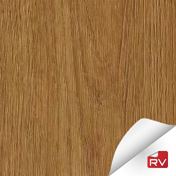 Revestimiento decorativo vinílico autoadhesivo a metros (Ancho: 124 cm, Madera anaranjada, Liso) | BAUHAUS