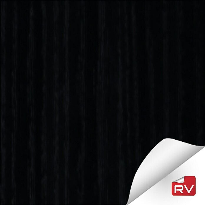 Revestimiento decorativo vinílico autoadhesivo a metros (Ancho: 124 cm, Madera sólida negra, Liso) | BAUHAUS