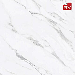 Revestimiento decorativo vinílico autoadhesivo a metros (Ancho: 124 cm, Blanco calacatta, Liso)