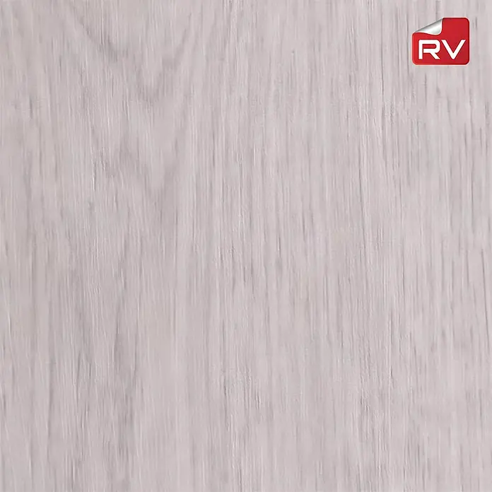 Lámina decorativa autoadhesiva vinílico autoadhesivo a metros - Madera decapada blanca - Primer plano de una superficie de madera gris claro con vetas finas, ideal para muebles o suelos.