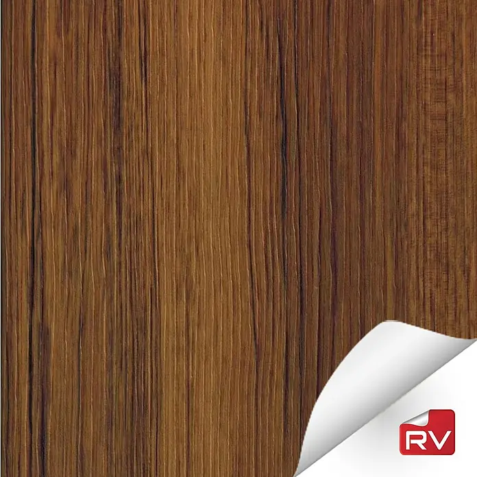 Lámina decorativa autoadhesiva vinílico autoadhesivo a metros - Madera real - Papel pintado con textura de madera con una esquina despegada.