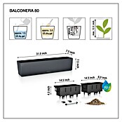 Lechuza Cottage Balkonkasten Balconera (Länge: 80 cm, Mokka)